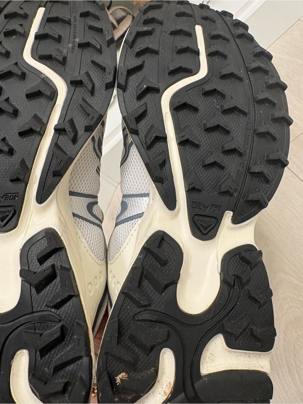 Salomon White and Gray Mesh Sneakers - Picture 12 of 13